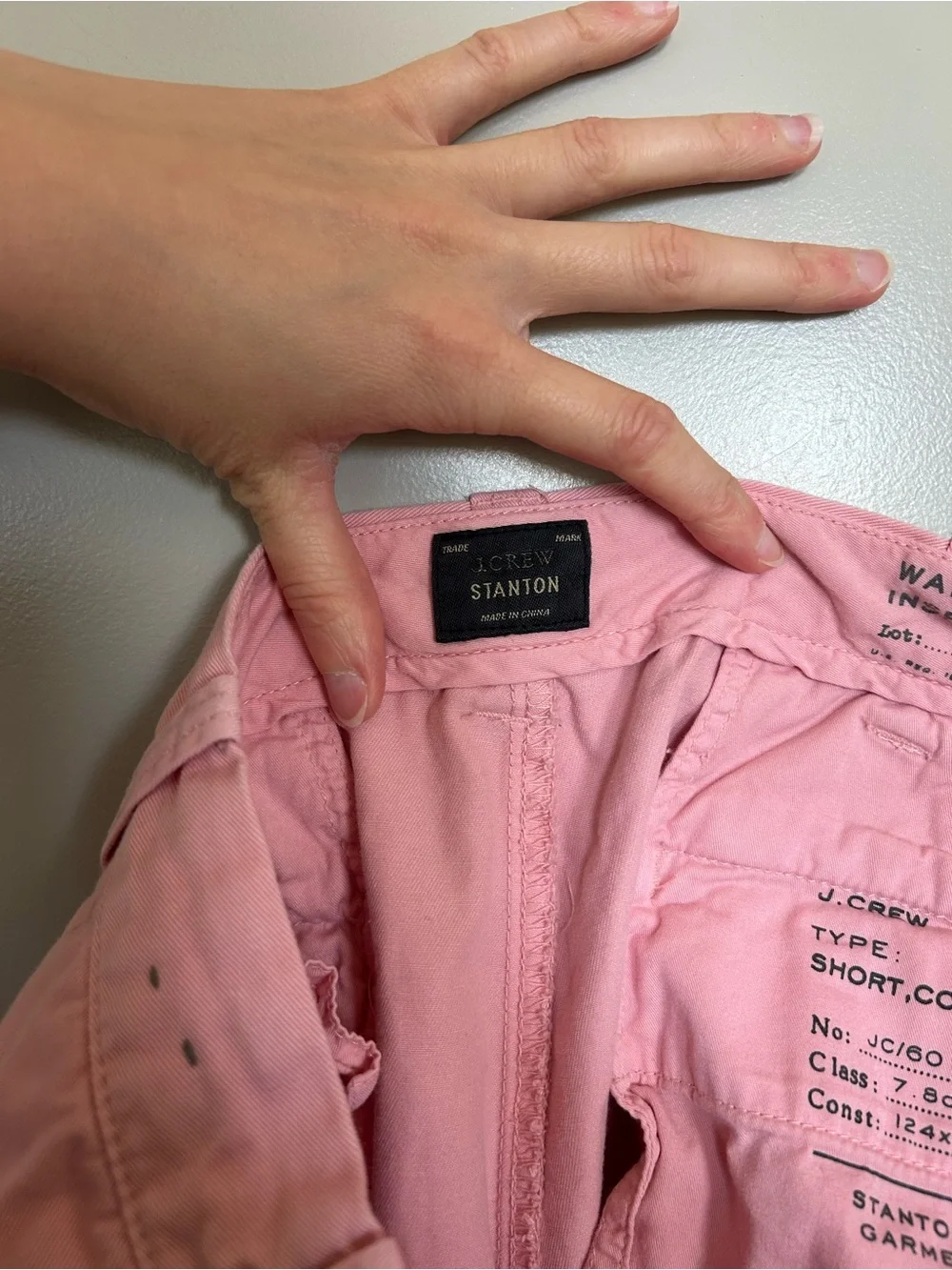 Men's Classic J. Crew Stanton Pink Chino Shorts
